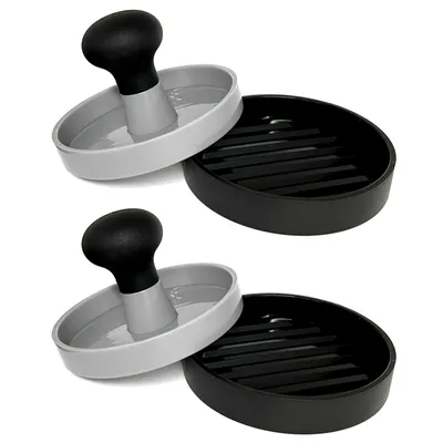 Produktbild von 2er Set Burgerpresse Hamburgerpresse Hamburgerformer Kunststoff Patty Frikadellen Presse Burger Maker Pattypresse