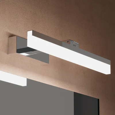 Produktbild von doporro LED Badezimmerleuchte Chrom 40cm - 9W Spiegellampe 6000K (Tageslichtweiß) - Stylische Wandleuchte für Badbeleuchtung Luxaris