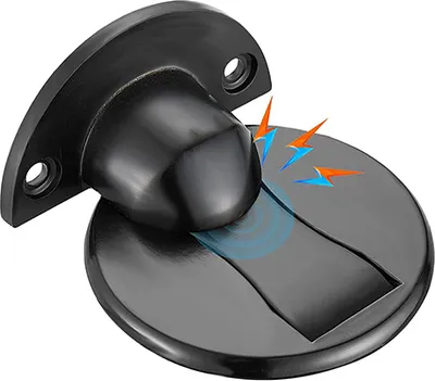 Obrázek produktu pro Magnetická dveřní zarážka černá samolepící 1+1 gratis