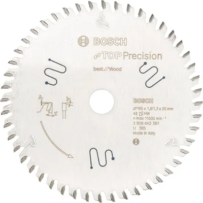 Image de Bosch Top Precision Best for MultiMaterial - Lame de scie circulaire - pour le bois - 165 mm - 56 dents (2608642387)
