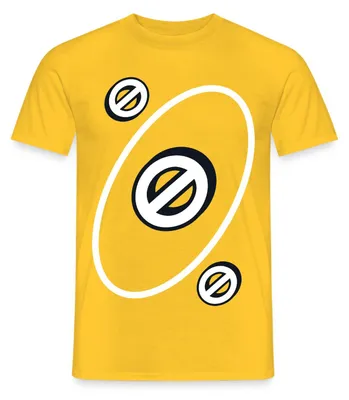 Produktbild von Spreadshirt UNO Karten Kostüm Aussetzen-Karte Karneval Männer T-Shirt, XXL, Gelb