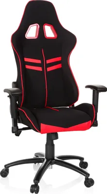 Produktbild von hjh OFFICE Gamingstuhl LEAGUE PRO I Stoff Höhenverstellbarer Computerstuhl, Bürostuhl mit Armlehnen (höhenverstellbar)