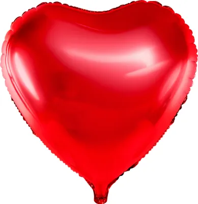 Produktbild von Herz-Luftballon Aluminium-Ballon Valentinstag-Deko rot 45cm - Einheitsgröße