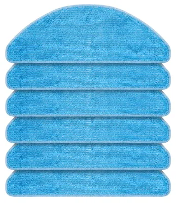 6 Wischpads für Cecotec Conga 8290/7490, Mikrofaser, waschbar