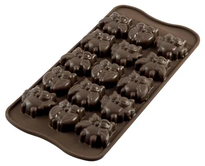 Image de Moule en silicone pour chocolats – petites chouettes