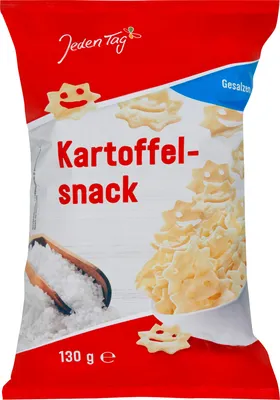 Produktbild von Jeden Tag Kartoffelsnack gesalzen (130g Packung) + usy Block