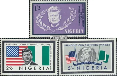 Produktbild von Briefmarken Nigeria 1964 Mi 150-152 (kompl.Ausg.) postfrisch John F. Kennedy