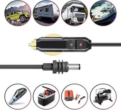 Obrázek produktu pro Vodotěsný napájecí kabel pro DC adaptér do auta 18 AWG, IP68, pro nákladní automobily, autobusy, lodě, DC kabel pro Starlink Mini do auta.