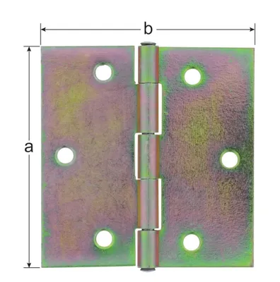 Produktbild von GAH-Alberts Scharnier quadratisch, Scharnier, Gelb, Stahl, Außentürelement, 31 mm, 3,5 mm