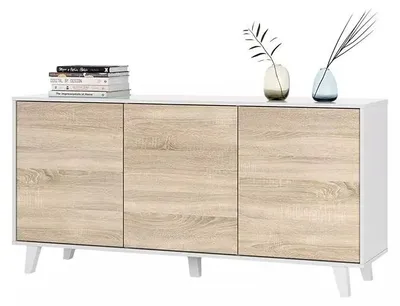 Imagen del producto de duehome -Aparador de 3 puertas con interior versátil 154 cm Zaiken Plus