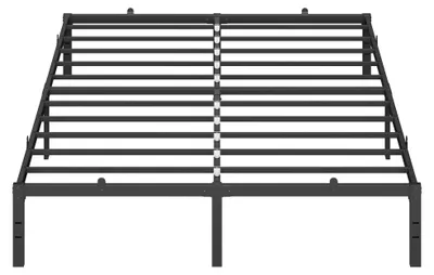 Image de VASAGLE, structure de lit double, lit en métal, 160 x 200 cm, avec espace de rangement en dessous – Hauteur : 35,6 cm