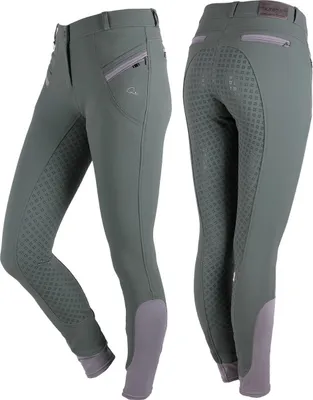 Image de QHP Pantalon d'équitation Bliss vert olive, QHP17_Taille:42