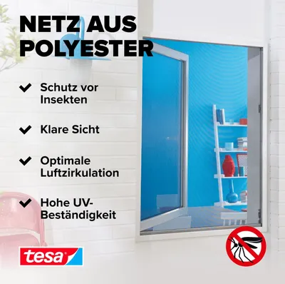 Immagine prodotto di tesa 55680-00001-07 tesa Fliegengitter Insect Stop Standard anthrazit 1,5 x 1,8 m