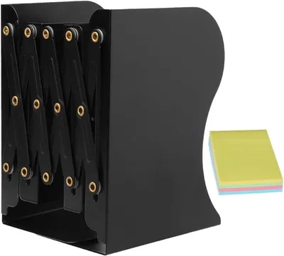 Produktbild von Buchstütze DARUITE Verstellbare Buchstützen, Bücherhalter für Regal, Kinderbuchständer mit Stifthalter, rutschfest, Büromaterial aus Metall für Büro u