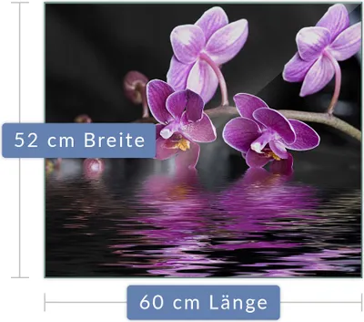 Produktbild von Herdabdeckplatte Abdeckung Glaskeramikfeld Abdeckplatte 1-Teilig 60x52 Orchidee Schutz