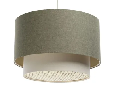 Zdjęcie produktu dla Lampa wisząca ERUTAN DOUBLE RATTAN 60 zielona/kremowa
