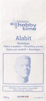 Produktbild von Gießmasse Modellgips Alabit 1 kg weiß
