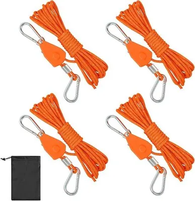 Produktbild von Zeltseil 4 m x 4 mm mit verstellbarem Spanner - reflektierend