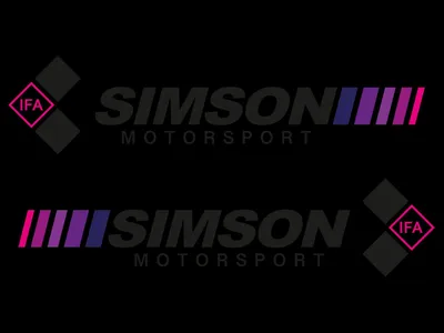 Image de Set: Réservoir de film adhésif UV "Simson Motorsport" - Noir/Rose