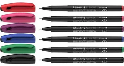 Immagine prodotto di Schneider 196796 Topliner 967 Fineliner confezione da 6 pezzi