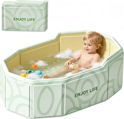 Produktbild von Kinderbadewanne 75 x 45 x 28 cm, mit Ablassstopfen und Antirutsch, für Babybad