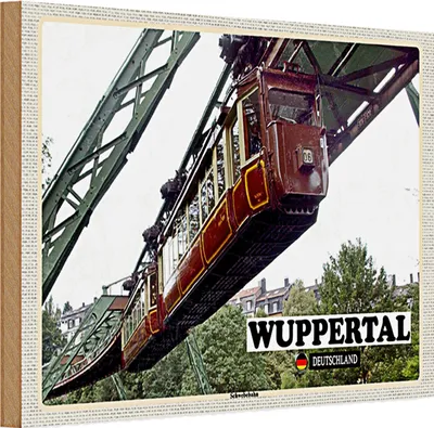 Produktbild von Holzschild Städte Wuppertal Deutschland Schwebebahn 30x20cm
