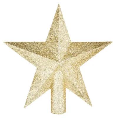 Produktbild von Stern für die Baumspitze mit Pailletten, gold, 22 cm