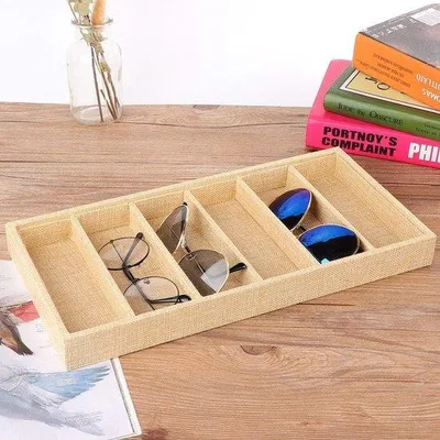Produktbild von Famanu Aufbewahrungsbox für Sonnenbrillen - 6 Fächer - Schmuck-Organizer