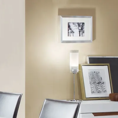 Immagine prodotto di Lampada da tavolo Aggius LED Ø 12cm Bianco, trasparente, cromo