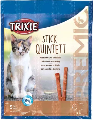 Obrázek produktu pro Trixie PREMIO Quintett tyčinky jehněčí/krůta 5 x 5 g