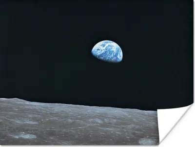 Produktbild von MuchoWow® Poster Die Erde vom Mond aus 160x120 cm - Foto Plakat