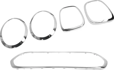 Produktbild von 5 Stück verchromte Scheinwerfer-Rücklicht-Kühlergrill-Surround-Abdeckung für F55 F56 F57 One S JCW ab 2014