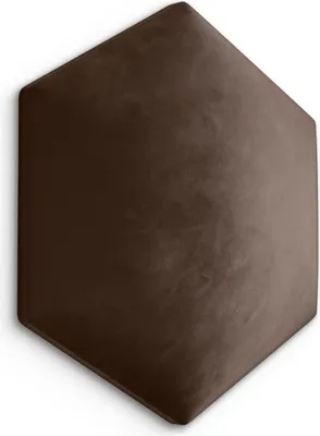 Zdjęcie produktu dla Panel Tapicerowany Hexagon Plaster Miodu 35cm x 40cm Brązowy