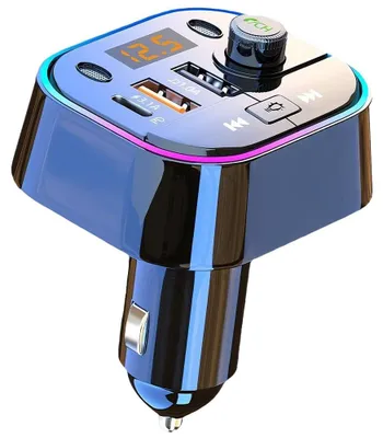 Bluetooth-Adapter 5.0 mit QC/PD/USB-Schnellladung, 2 USB-Ports, 12-24 V