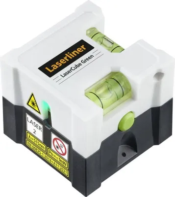 Produktbild von Laserliner LaserCube, 10 m, 1 mm/m, 635 Nm (< 1 mW), Bezugspegel, Schwarz, Weiß, 4 h