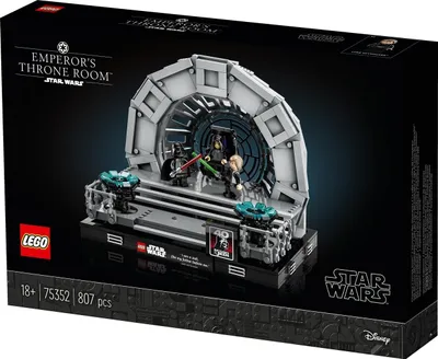 Produktbild von LEGO 75352 Star Wars Thronsaal des Imperators – Diorama, Rückkehr der Jedi-Ritter 40. Jubiläums Set, Sammlerstück Geschenk für Erwachsene mit Luke Skywalker und Darth Vader Minifiguren