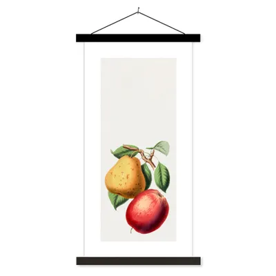 Produktbild von MuchoWow® Textilposter Birne - Apfel - Lebensmittel 90x180 cm mit schwarzem Rahmen - Dekoration Wohnzimmer