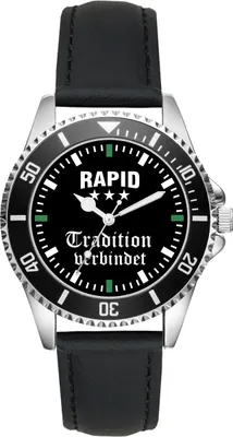 Produktbild von KIESENBERG Herrenuhr Armbanduhr Rapid Geschenk Fan Artikel Zubehör Fanartikel Analog Quartz Uhr L-2391
