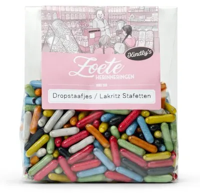 Produktbild von Kindly's Dropstaafjes Lakritz Stafetten 400g