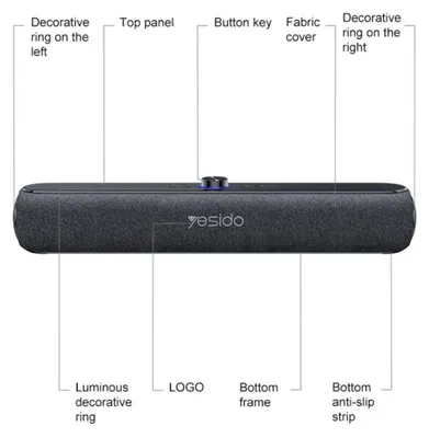 Zdjęcie produktu dla Yesido Wireless (YSW42) głośnik, Bluetooth 5.3, USB-C, TF, 2000 20 - czarny