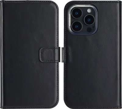 Produktbild von Selencia Echtleder Klapphülle iPhone 16 Pro - Schwarz