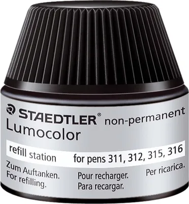 Zdjęcie produktu dla Staedtler Lumocolor 487 15, Czarny, 15 ml, 1 szt., Czarny, Niemcy