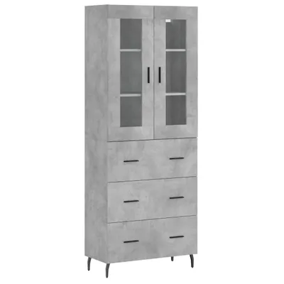 Produktbild von Highboard Betongrau 69,5x34x180 cm Holzwerkstoff