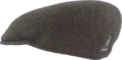 Kangol Flat Cap Schiebermütze 504 aus reiner Wolle in grau
