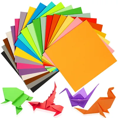 Produktbild von Origami-Papier - Doppelseitig farbig - Für Kunsthandwerk und Bastelprojekte - 200 Blatt 15 x 15 cm 70 g/m² in 20 Farben