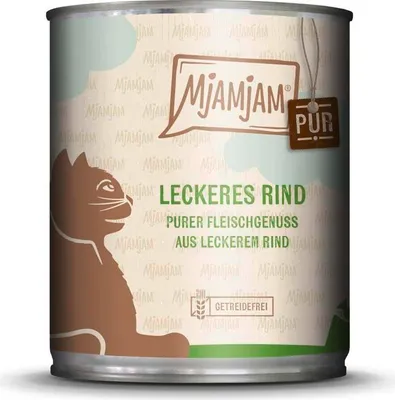 Produktbild von Mjamjam purer Fleischgenuss 800gx6 leckeres Rind pur