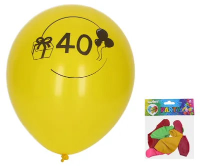 Immagine prodotto di Palloncino Gonfiabile 30 Cm - Set Da 5 Con Numero 40