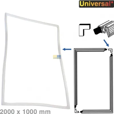 Produktbild von Europart Türdichtung Universal 2000x1000 mm Set zum Einschrauben in Kühlschrank