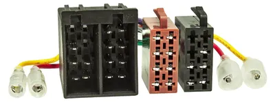 ISO-Adapterkabel, Stecker zu Buchse, 180 mm, 4 Lautsprecher