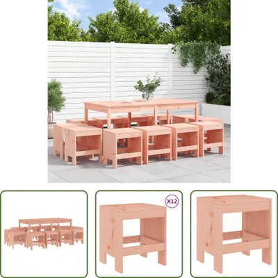 Produktbild von The Living Store 13-tlg. Garten-Essgruppe Massivholz Douglasie